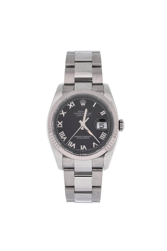 Pre-Owned Oyster Perpetual Datejust Automatic Watch Stainless Steel and White Gold 36 By Rebag