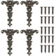 thumbnail image 1 of Bisagra retro de 4 piezas, bisagras decorativas de bronce retro con tornillos de montaje, adecuada para reparación de decoración de cajas de herramientas de muebles de gabinete 4.45 * 2.72 pulgadas, 1 of 7