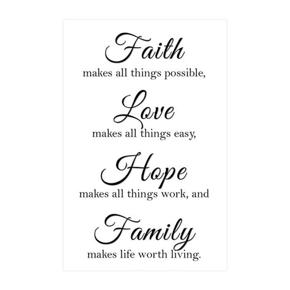 Pompotops Home Living Room English Sticker Home Office Classroom Decoration Gift