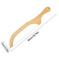 thumbnail image 2 of 15.7" Bread Bow Cutter Wooden Knife Serrated Bagel Cutter Stainless Steel Sourdough Bread Slicer Portable Bread Cutting Tool with Bamboo Handle Bread Slicer, 2 of 9