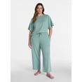 thumbnail image 2 of Joyspun Women's French Terry Knit Sleep Capri Pants, 25” Inseam, Sizes XS-3X, 2 of 6