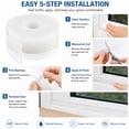 thumbnail image 3 of 16 ft Adhesive Silicone Door Seal Strip, Weather Stripping for Windows and Doors, Bottom Draft Stopper, TIKA, 3 of 7