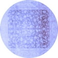 thumbnail image 1 of Ahgly Company Machine Washable Indoor Round Persian Blue Traditional Area Rugs, 5' Round, 1 of 4