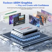 17.3 New Business Laptop, AMD Ryzen 7 7735HS (8C/16T), 16GB RAM 1TB NVMe SSD, Radeon 680M for Light Gaming, PD 100W Type-C WiFi-6E BT5.2 Fingerprint Unlock Backlit Keyboard for Working & Student