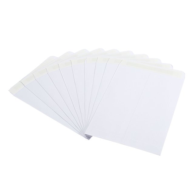 Unique Bargains 3 Enveloppes de Pièces de Rangement pour Petits Objets Auto-Scellants, Blanc 50 Pack