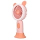 thumbnail image 3 of Ventilador de mano 3 niveles ajustable USB recargable agarre ergonómico mini ventilador de mano con luz deslumbrante para estudiantes niños rosa, 3 of 5