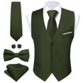 thumbnail image 1 of Chaleco de seda elegante para hombres, conjunto de chaqueta sin mangas, corbata de pajarita, traje de boda, oro sólido, verde, rosa, Morado, Rojo, 1 of 5