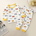thumbnail image 2 of HFHAPW Toddler Pajamas Girl Boys' Pajamas 2-Piece Pjs Sleepwear Kids Cartoon Fall Winter Outfits, 2 of 4