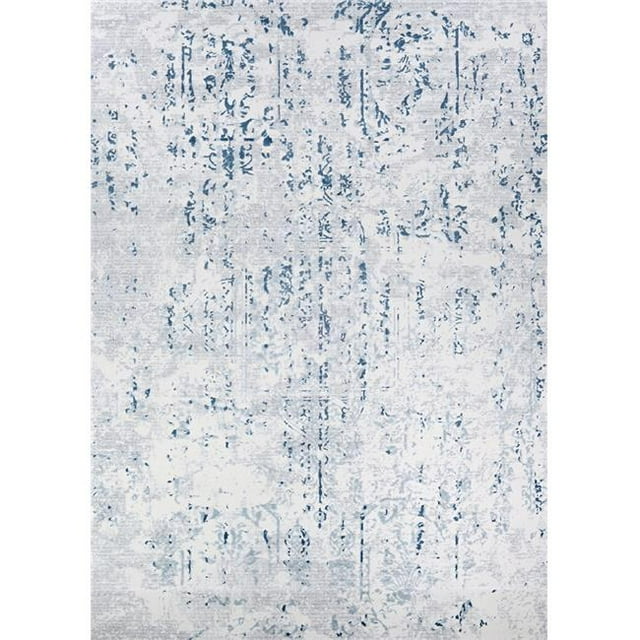 Couristan 51730758020030T 2 x 3 ft. Calinda Kingsbury Rectangle Area Rug - Steel Blue & Ivory