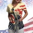 thumbnail image 2 of enyan Women Tops US 250th Anniversary 250 Years Freedoms 1776-2026 tee Graphic Vintage,Beige,S, 2 of 6