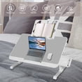 thumbnail image 3 of VAHIGCY Bed Table Tray | Portable Laptop Bed Tray with Folding Legs | Laptop Bed Tray Table with Book Stand, Grey Eating Bed Trays, Bed Desk Table for Reading and Writing, 3 of 9