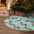 thumbnail image 5 of Fotbe Christmas Dachshund Pattern Christmas Tree Skirt, Tree Skirts Plush Christmas Decorations, Christmas Tree Skirts Xmas Decorations Holiday Party Decor-30", 5 of 6