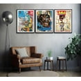 thumbnail image 5 of 3 Pieces of Street Art Blue Graffiti Wall Decor Prints Modern Artist Aesthetics Canvas Painting Artwork Abstract Picture Poster Man Cave Living Room Bedroom Bathroom Office Home Decorations Unframed, 5 of 6