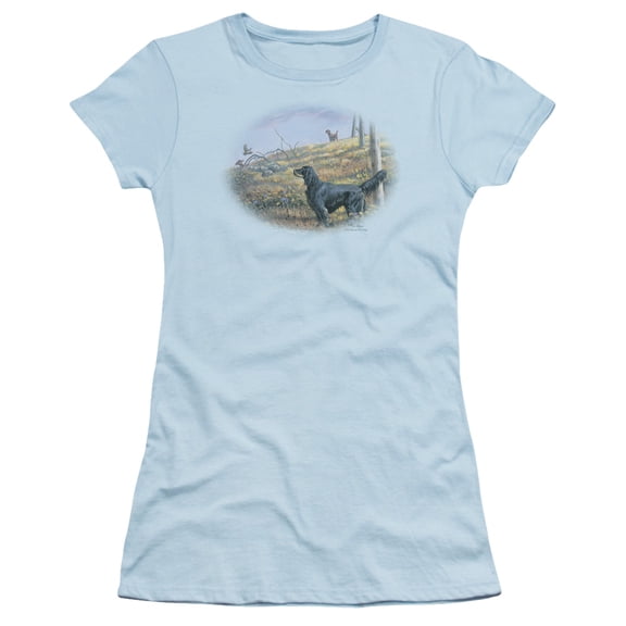 Wildlife Looking Back S/S Junior Women's T-Shirt Sheer Light Blue