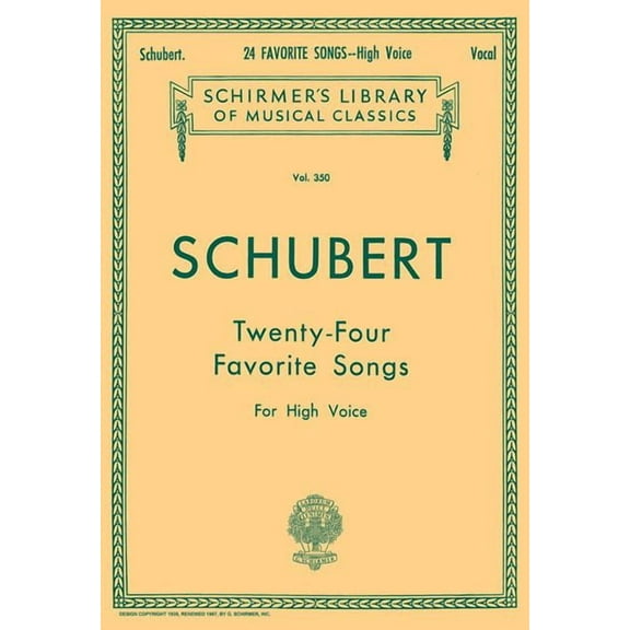 24 Favorite Songs: Schirmer Library of Classics Volume 350 High Voice, (Paperback)
