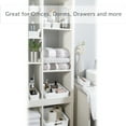 thumbnail image 4 of Simplify 6 Pack Multi-Sized Organizing Basket Plastic Storage Set in White, 4 of 12