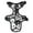 Black White Color Skulls, variant on Pet Vest For Walking With Handle Adjustable Reflective Dog Cat Harness Black White Color Skulls