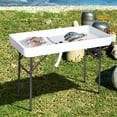 thumbnail image 2 of Outsunny 4ft Folding Picnic Table Fish Cleaning Table with Sink, 2 of 10