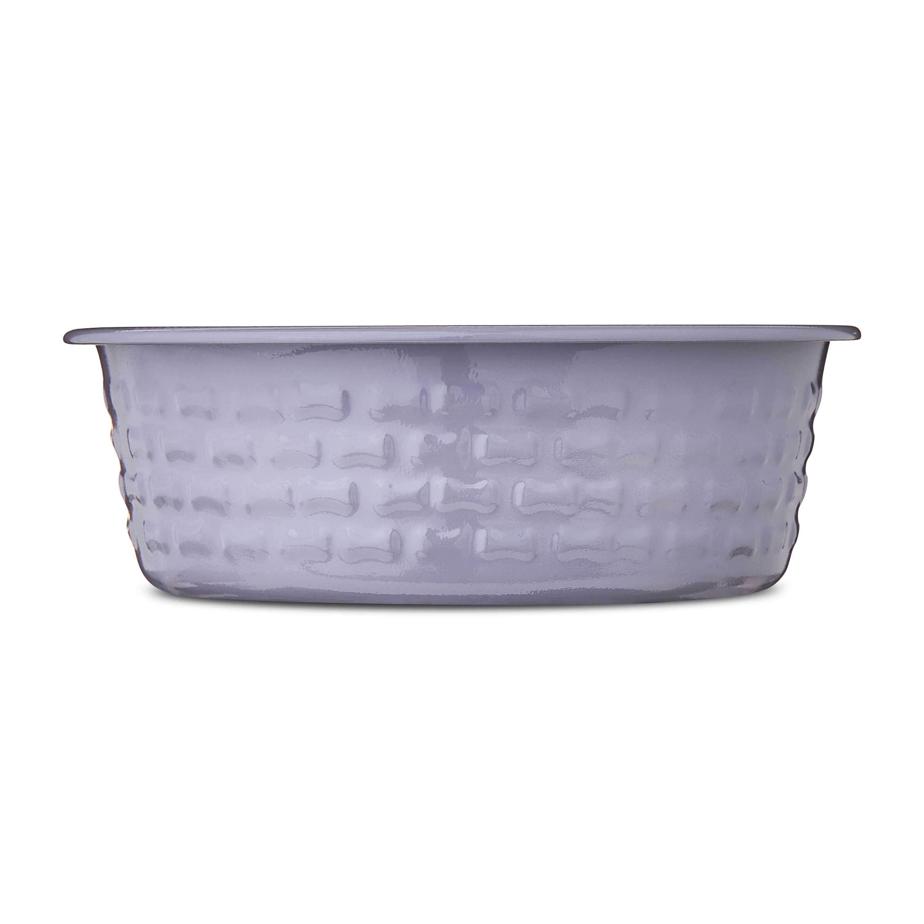 Vibrant Life Medium Stainless Steel Embossed Dog Bowl, Purple Bones