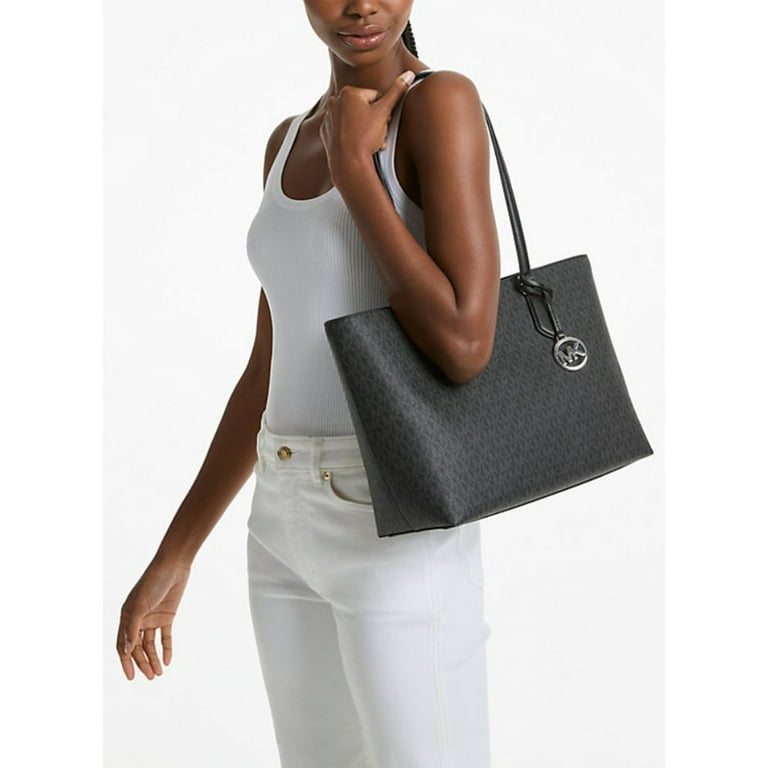 Michael Kors Women's Sheila Large Signature Logo Tote Bag Black