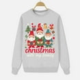 thumbnail image 2 of Fiaer Christmas with Family Sweatshirts Funny Santa Graphic Xmas Pullover Long Sleeve Trendy Crew Neck Comfort Holiday Tops Kid 110, 2 of 5