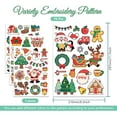 thumbnail image 2 of 4 Sheets Christmas Elements Colorful Water Soluble Hand Sewing Stabilizer for Fabric Santa Claus Embroidery Stickers Snowflakes Stitch Wash Away Stabilizer for Beginners Lovers, 2 of 7