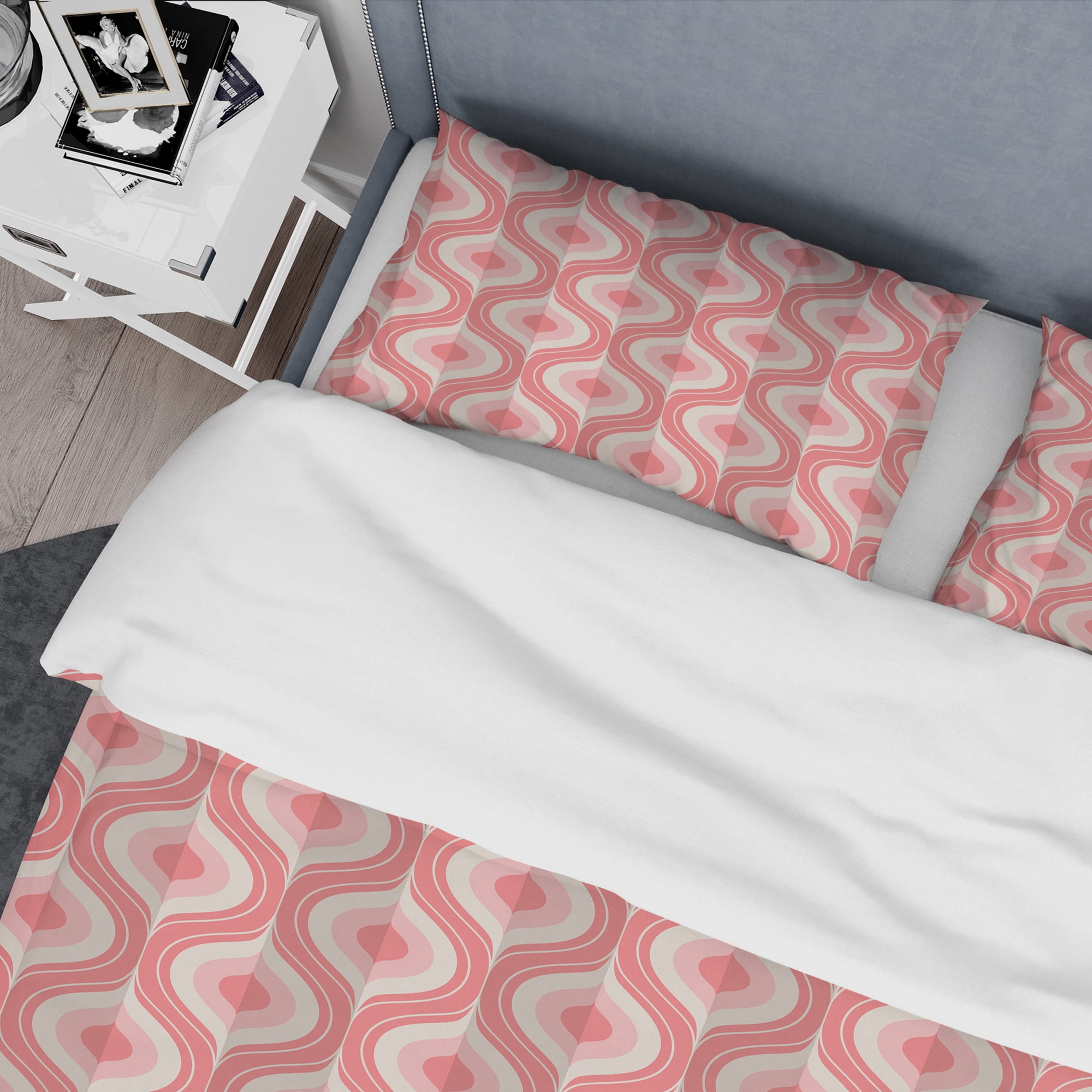 Designart 'Retro Drop Design I' Mid-Century Modern Duvet Cover Set