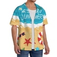 thumbnail image 2 of Fotbe Hello Summer1 Camisa Estampada de Manga Corta para Hombre, Casual de Verano, Estilo Playero, Sin Arrugas-Large, 2 of 5