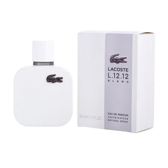Lacoste Eau De L.12.12 Blanc, 3.3 oz, Silver, Woody Aromatic
