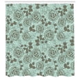 thumbnail image 3 of Ambesonne Floral Shower Curtain, Romantic Inspirations, 69"Wx84"L, Seafoam Sage Green, 3 of 3