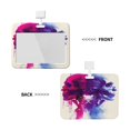 thumbnail image 2 of Susaid Dual Skulls Colorful Fusion Print ID Badge Holder with Double-Sided Windows Horizontal Hard Plastic Case Black Card Protector Pouch for Office School ID Credit Cards, 2 of 7