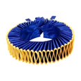thumbnail image 3 of Volante de cuello de payaso isabelino desmontable para accesorios de fotografía, festivales y festividades. Oro azul, 3 of 8