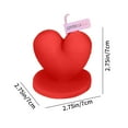 thumbnail image 3 of Lksixu Valentine's Day Scented Candles, 2.8 inch Soy Wax Standing Love Heart Shaped Decorative Candle, Long Lasting Smokeless Candles Romantic Night Scene Layout for Candlelight Dinner Wedding Party, 3 of 9