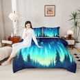 thumbnail image 4 of Homewish Gradient Aurora Bedding Comforter Set 2pcs for Female Men Adults,Starry Sky Twin Comforter Sets Microfiber,Abstract Ombre Breathable Bedding Set,Lightweight Room Decor,Reversible, 4 of 8
