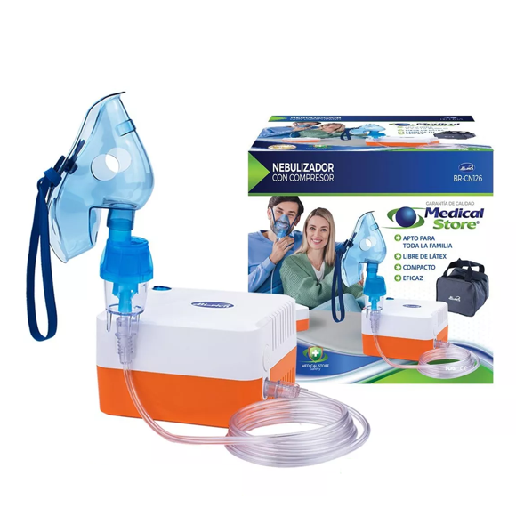 Nebulizador Labg Super Silencioso Adulto Y Infantil Blanco/Naranja