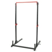 Sunny Health & Fitness Essential 800-lb High Capacity Power Rack Cage with Weight Plate Storage & Adjustable J-Hooks - SF-XF920063