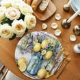 thumbnail image 2 of Round Placemats Yellow Lemon Purple Floral 15 inch Set of 2 Table Mats for Dining Table Wood Grain Heat Resistant Non-Slip Kitchen & Home Decorative Place Mat Set, 2 of 8