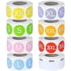 thumbnail image 1 of Clothing Size Sticker Labels Round Color Stickers With Black Text 8 Rolls 7 Sizes And One Roll Blank, 1 of 5