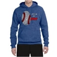 thumbnail image 2 of Wild Bobby, Baseball Fingerprint It's In My DNA, Sports, Unisex Graphic Hoodie Sweatshirt, Vintage Heather Blue, X-Large, 2 of 5