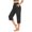 Dark Gray, variant on Bzhegqhd Solid Elastic Waist Pocket Cropped Pants Casual Stretchy Stylish Pants for Spring Summer Women's Clothing