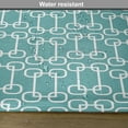 thumbnail image 6 of Ambesonne Turquoise Place Mats Set of 4, Retro Squared Rounds, Standard Size, Petrol Blue and White, 6 of 6