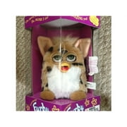 Angle View: Furby - Brown with Black Stripes with White Belly & Brown Feet & White Ears