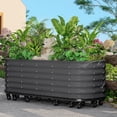 thumbnail image 1 of Bingirl Bac de Jardin Auto-Arrosant avec Base à Roulettes et Roues Verrouillables, Construction en Métal pour Patio, Terrasse et Serre, 1 of 5
