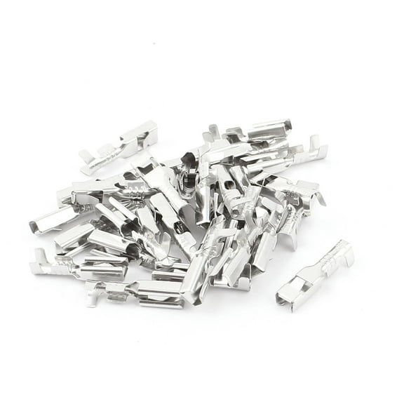 30Pcs 2.8mm Non Insulation Female Crimp Spade Terminal Electrical Wire Connector