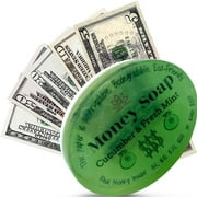 Money Soap Bar with Real Cash Inside Up to $100 Bill Inside in Each Bar - Shea Butter Soap Refreshing Cucumber and Mint - Gift For Holidays