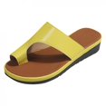 thumbnail image 3 of Danhjin Women's Sandals Wedges Platform Casual Summer Middle Heels Open Toe Sandals Summer Beach Travel Slipper Flip Flops, 3 of 5