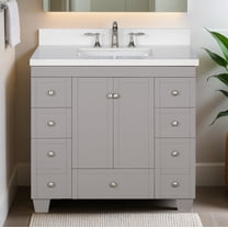 Lavanti Depos Solidwood 36-inch Bathroom Vanity with Sink - Stylish Gray