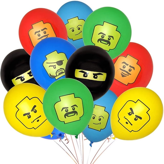 Kit de globos Block Party, 12 globos de látex de 30 cm, coloridos, 12 unidades