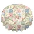 thumbnail image 2 of Pioneer Flower Floral Print Pattern Round Tablecloth 60 X 60 Inch, Wrinkle Resistant Wipeable Table Cloth for Kitchen Dining Picnic Patio Party, 2 of 6