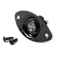 thumbnail image 1 of KAKOWELY Indented 1/4 Inch Oval Guitar Pickup Output Input Jack Plug Socket 6.35mm With 2 Mounting Screws for Electric Guitar Bass (Black),1.93"X1.06"X1.06", 1 of 4